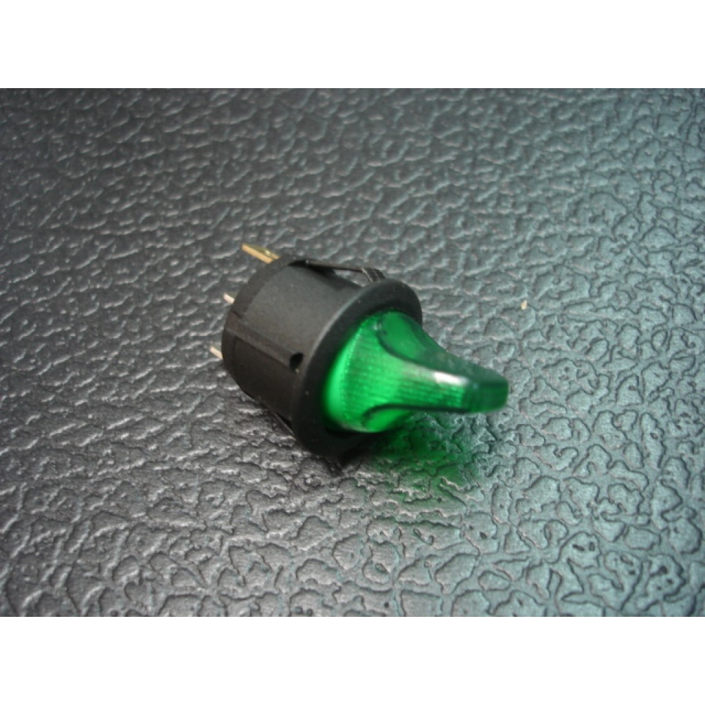Interruptor plástico redondo (verde)